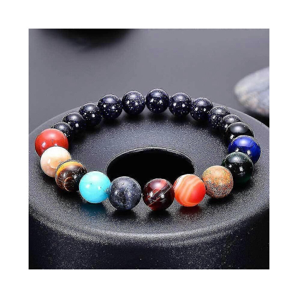 (As show, One size) Men Eight Planets Bead Bracelet