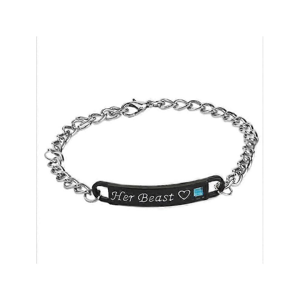 (her beast, One size) Love Bracelet-pars Jewellery-his Angel-her Warrior