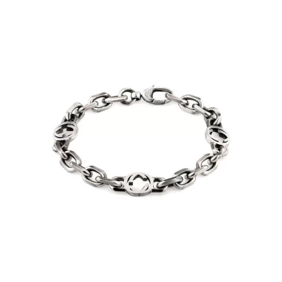 (Bracelet Style 2, 17cm) The Gu Family series retro double G bracelet, Ai Wuwei interlocking enamel tiger-head snake-shaped bracelet, is fashionable