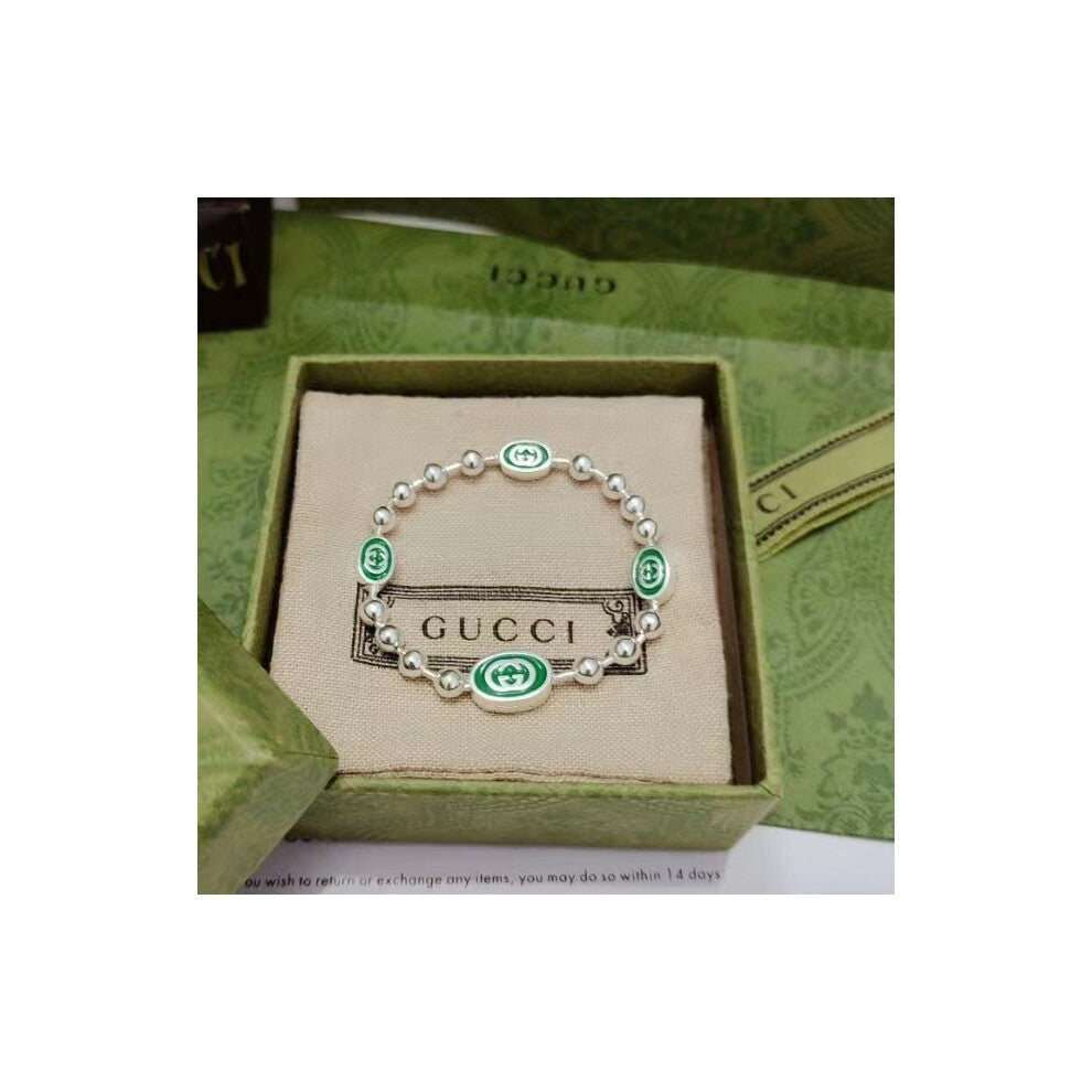 (Bracelet Style 46, 22cm) The Gu Family series retro double G bracelet, Ai Wuwei interlocking enamel tiger-head snake-shaped bracelet, is fashionable