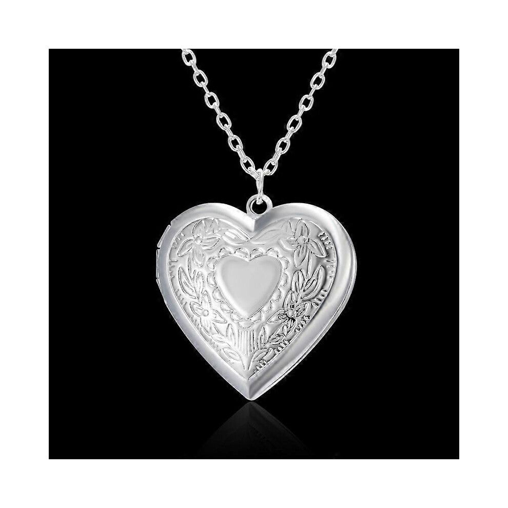 (As show, One size) 1 piece of photo frame, photo box, photo pendant, necklace for women that can be opened