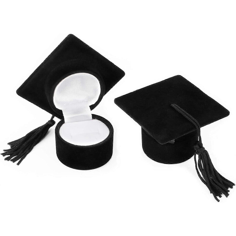 (As show, One size) 2PCS Velvet Ring Box, Ring Earrings Box for Jewelry Pendant for Wedding, Engagement and Valentine&#39;s Day