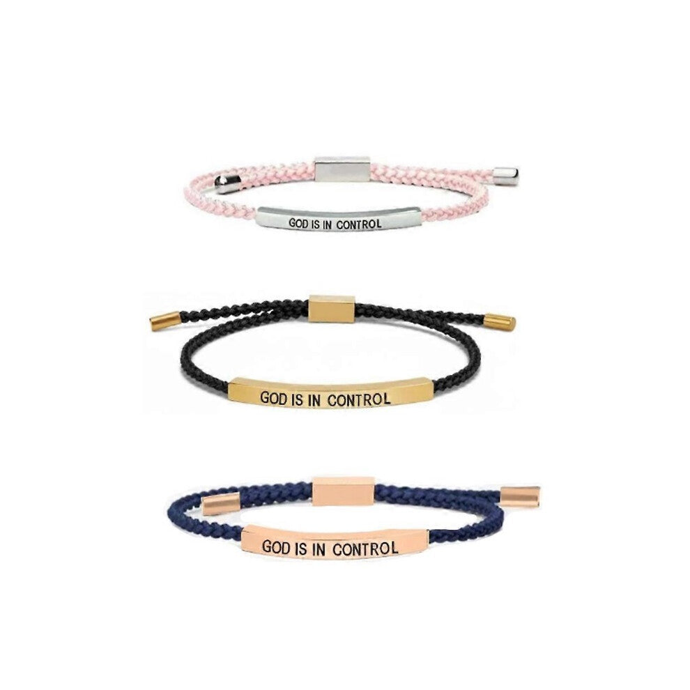 (blue) Inspire Bracelet-God Is in Control, God Is in Control Inspire Bracelet