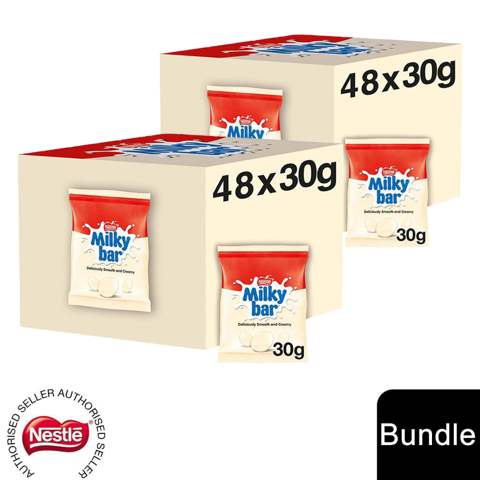 (96x Milkybar White Chocolate (96 Bags)) Nestlé Sharing Bags Milkybar Buttons & Rowntree's Randoms, Fruit Gum, Jelly Tots
