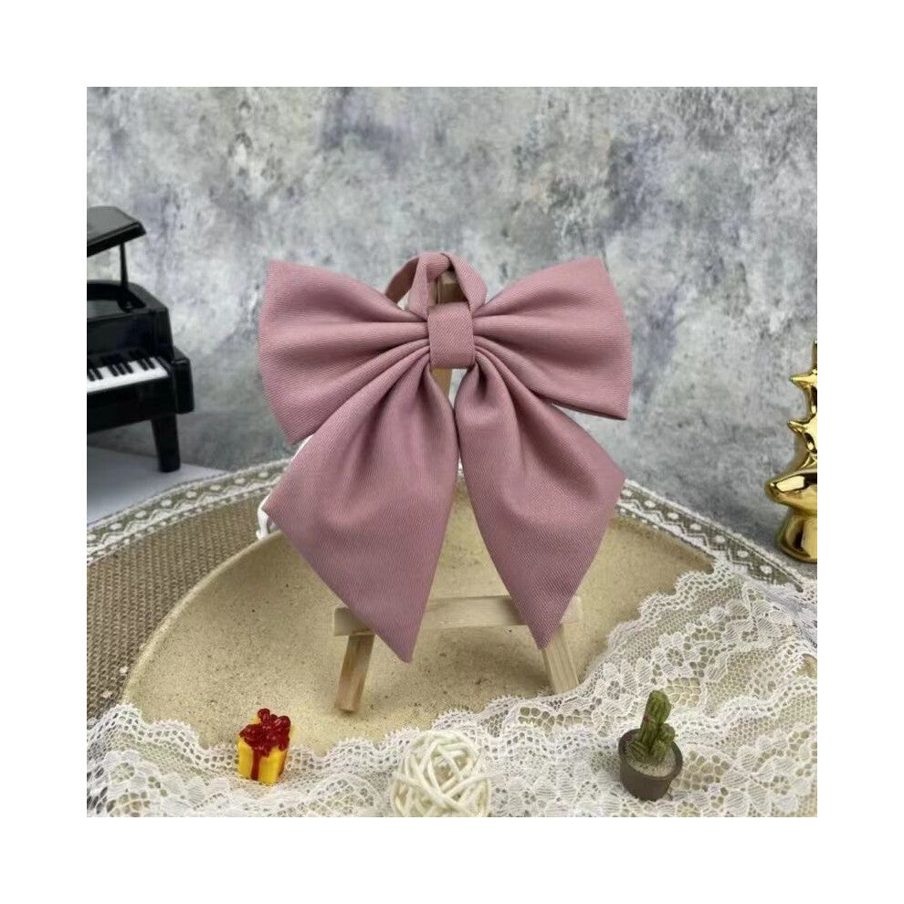 (Cinnamon Feather) Girls Tie Bow Collar Rope Shirt Accessory For School Uniforms Wear Daily And