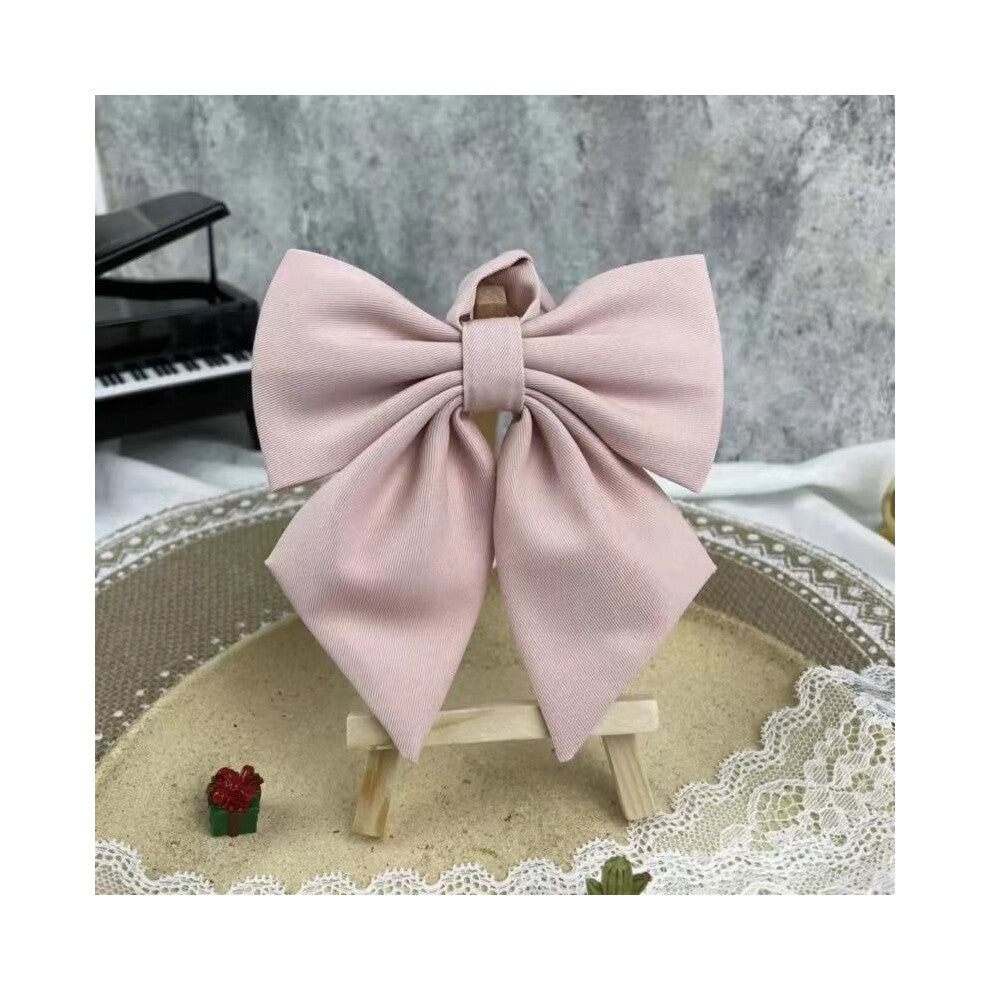 (Summer Pink Feather) Girls Tie Bow Collar Rope Shirt Accessory For School Uniforms Wear Daily And