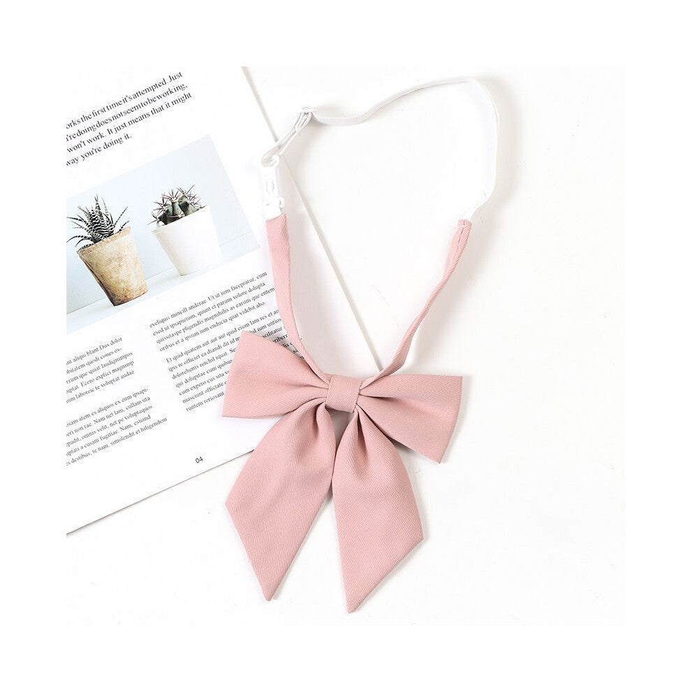 (Cinnamon Small Handle) Girls Tie Bow Collar Rope Shirt Accessory For School Uniforms Wear Daily And