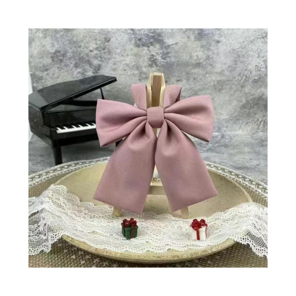 (Cinnamon Short Flat) Girls Tie Bow Collar Rope Shirt Accessory For School Uniforms Wear Daily And