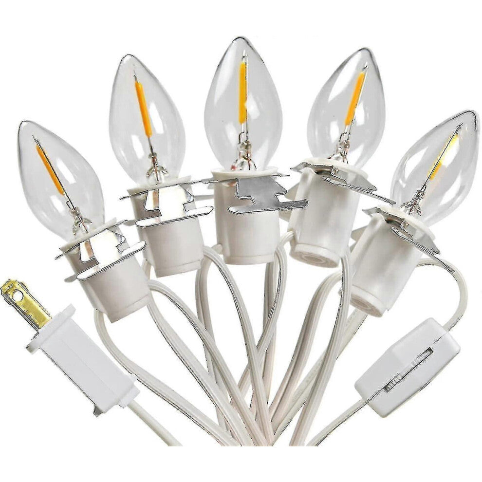 suitable for 5 Base C7 String Bulbs Christmas Village Light Accessory Cord With 5 Led Light Bulb