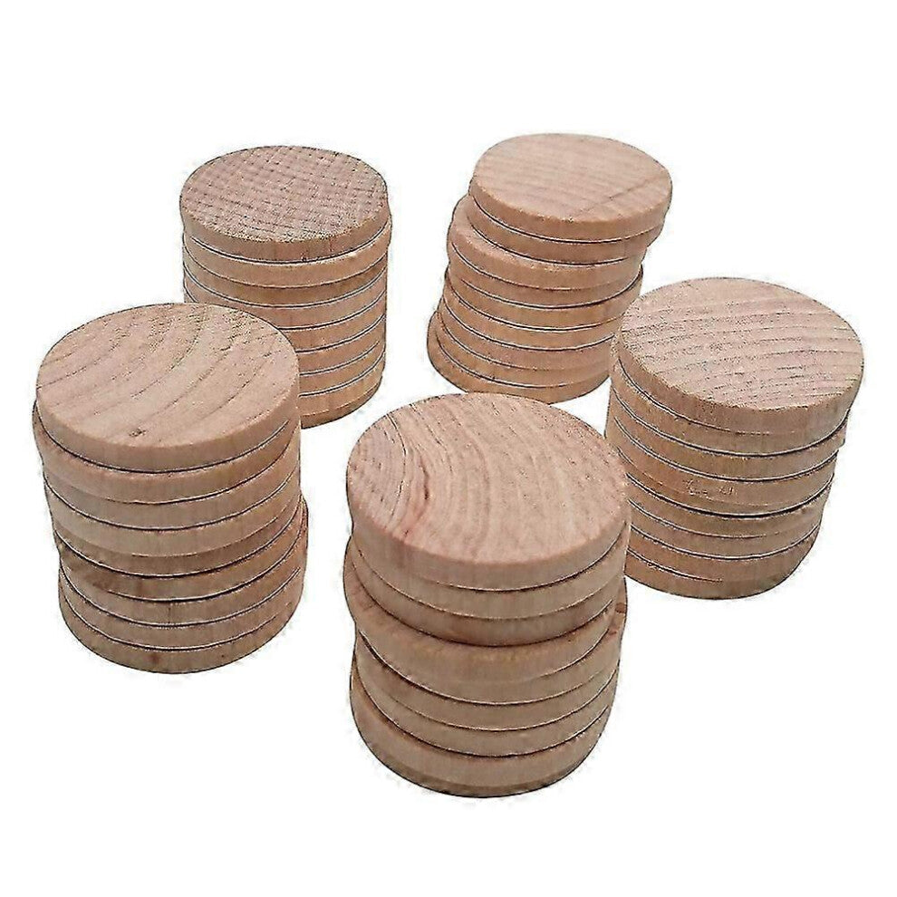 200Pcs Wood Slices Unfinished Round Wood  compatible Arts & Crafts Projects, Board Game Pieces, Ornaments-si
