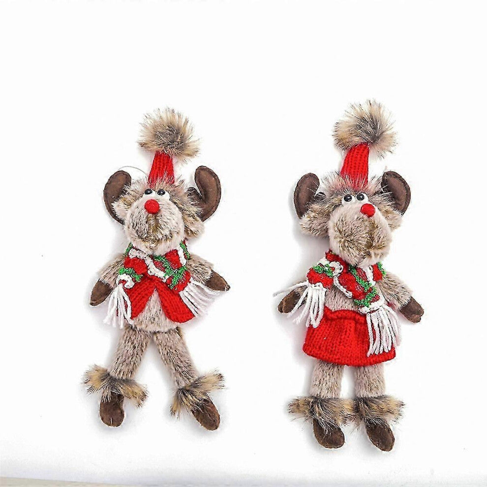 Christmas Doll Cute Christmas Retractable Doll Deer Window Props Decoration  suitable for Home Indoor