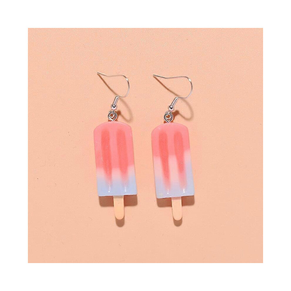 (As show, One size) Popsicle Drop Earrings Resin Ice Cream Dangle Earring Cute Summer Sweet Earrings for Women Girls Gifts