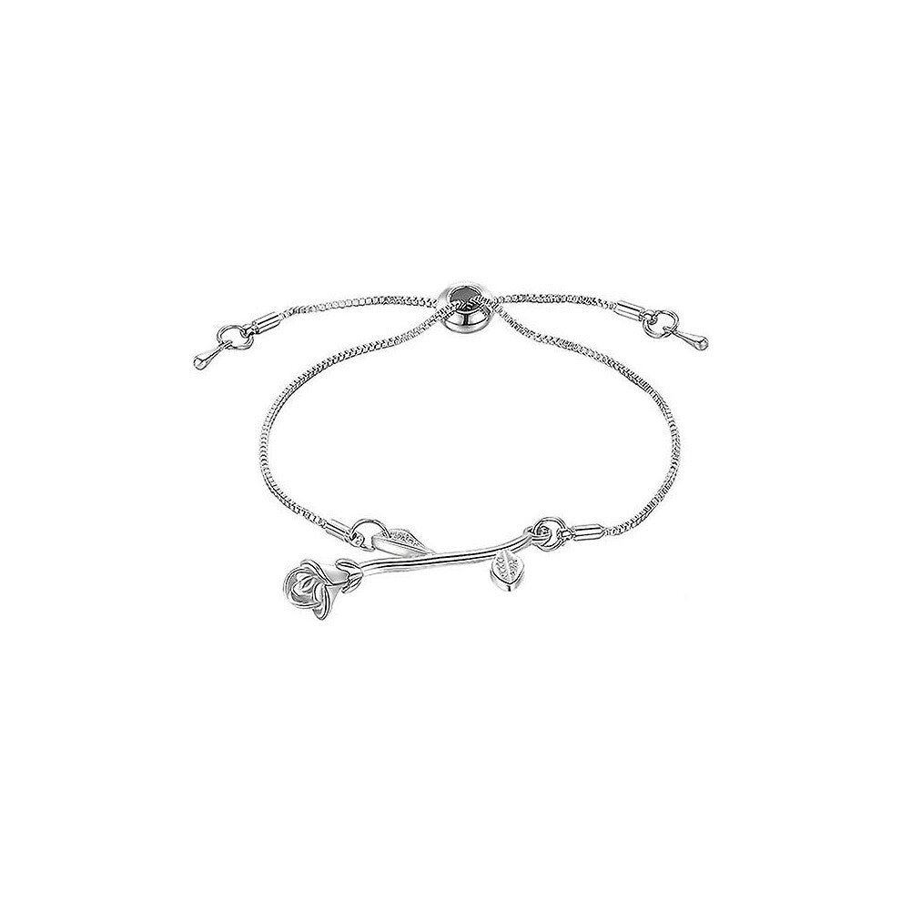 (As show, One size) Fashion Bracelet For Women Micro Set Craft Full Diamond Petal Bracelet Light Luxury Bracelet Adjustable Link Bracelet Jewelry Gift