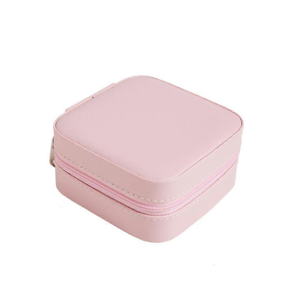 (As show, One size) Girl Jewelry Box Storage Box Earrings Ring Box Jewelry Earrings Bracelet Storage Box Large Capacity Mirror
