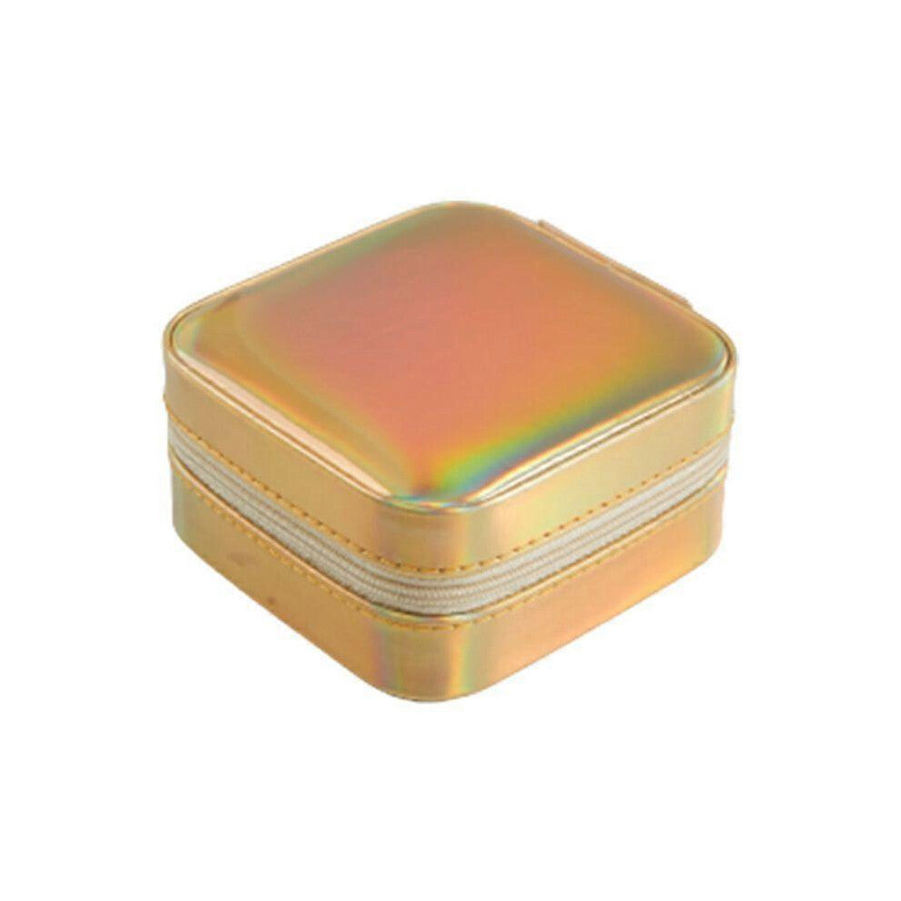 (As show, One size) Girl Jewelry Box Storage Box Earrings Ring Box Jewelry Earrings Bracelet Storage Box Large Capacity Mirror