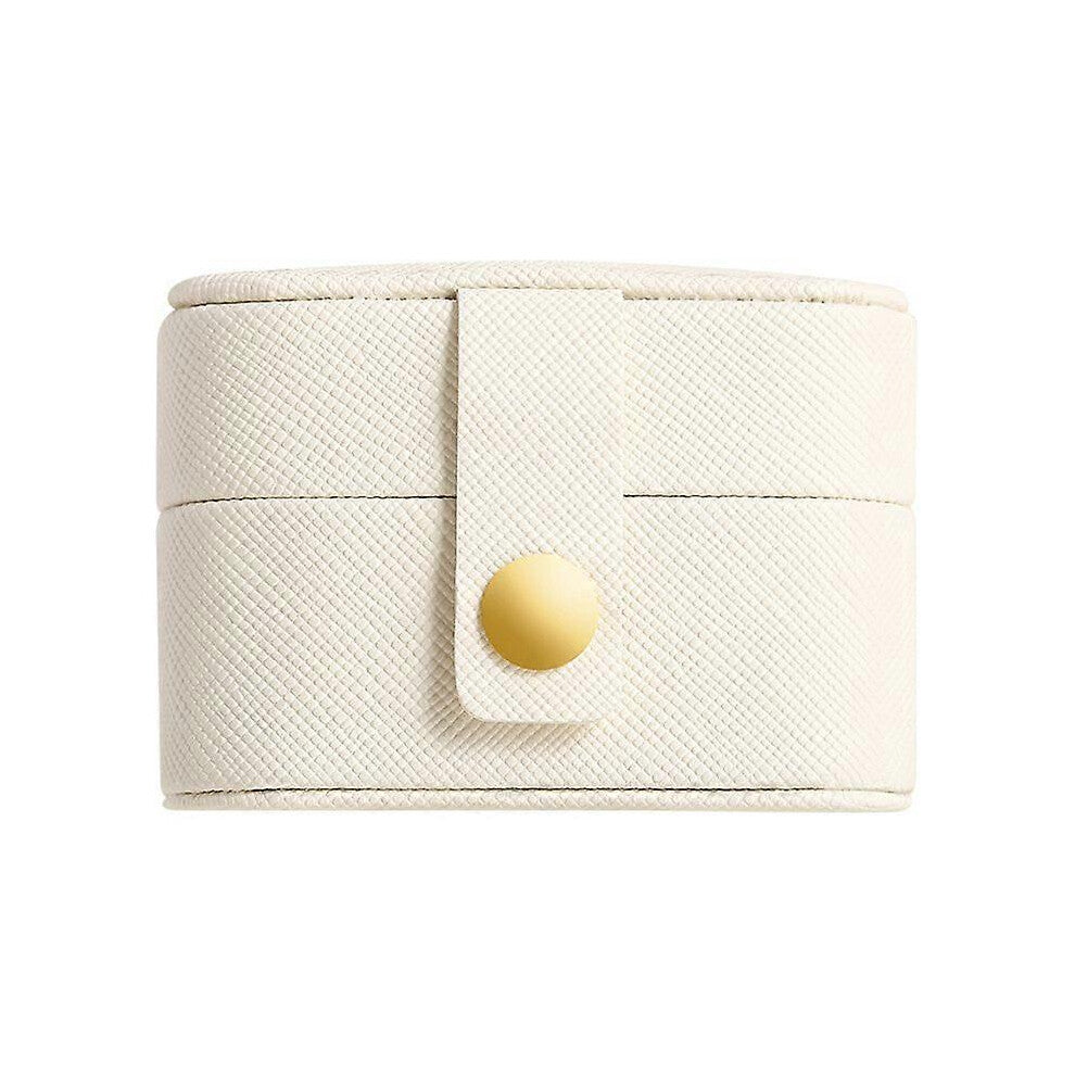 (As show, One size) Ring box mini cute creative box PU jewelry storage box earring box trumpet display