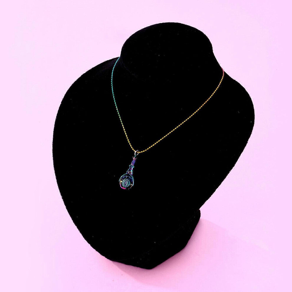 (Dark, One size) 2 Pieces Magnet Couple Necklace Music Headphone Pendant Necklace Jewelry Decor