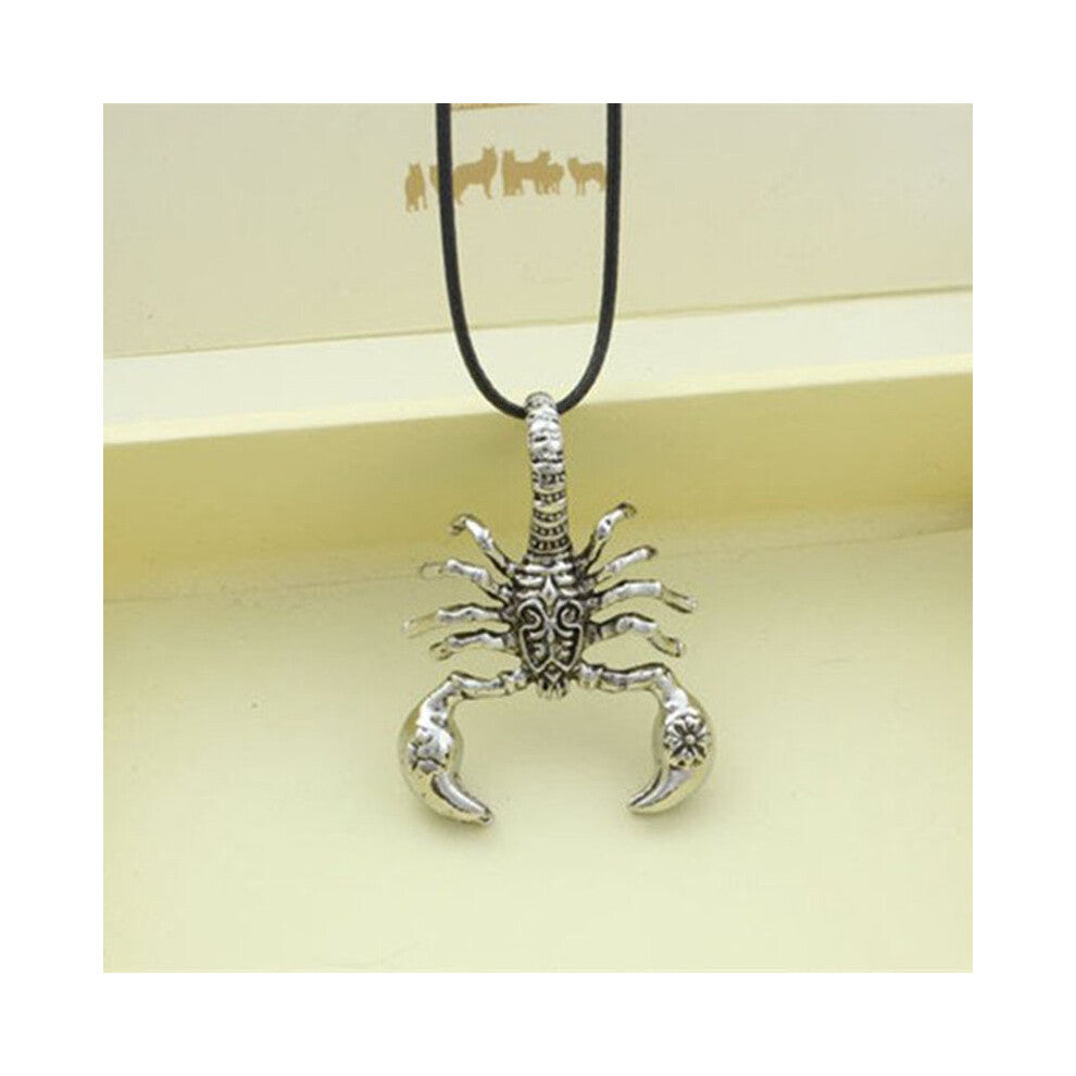 ( Silver) Womens Stainless Mens Steel Scorpion Biker Pendant Necklace Jewelry Gift Xmas
