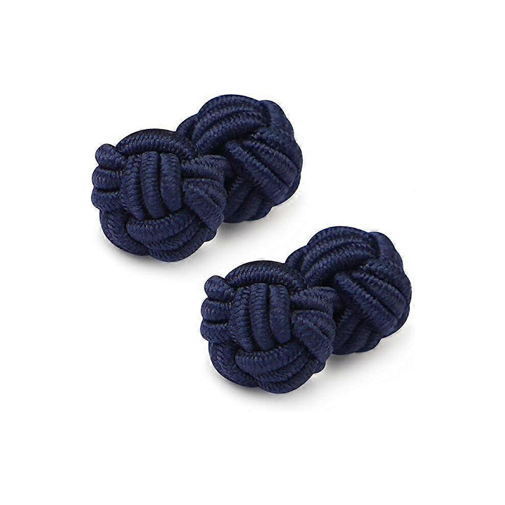 (As show, One size) Men&#39;s-Women&#39;s Cloth Silk Knot Cufflinks Shirt-Dress,Round for Business Wedding Gift
