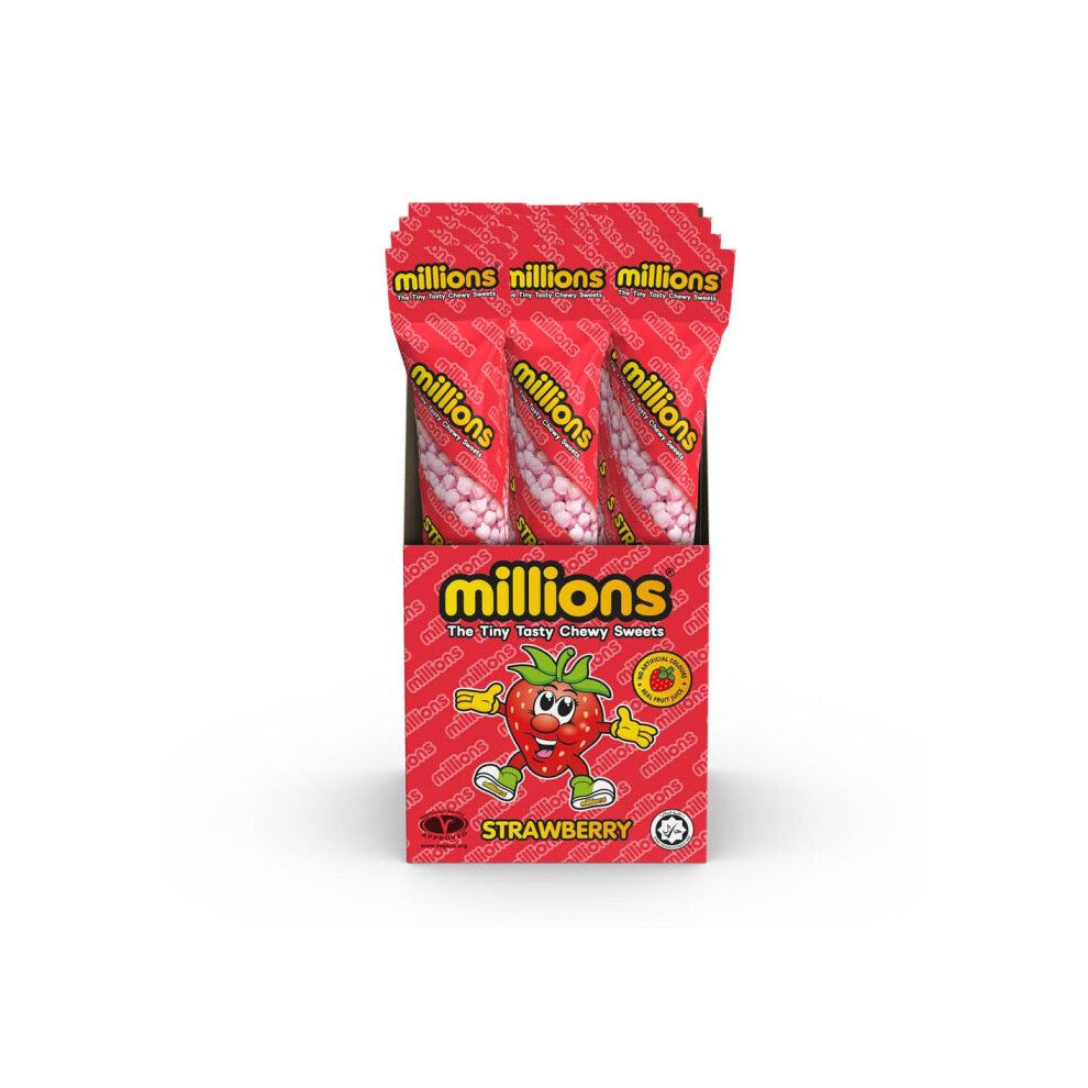 Millions Strawberry Tubes 55g