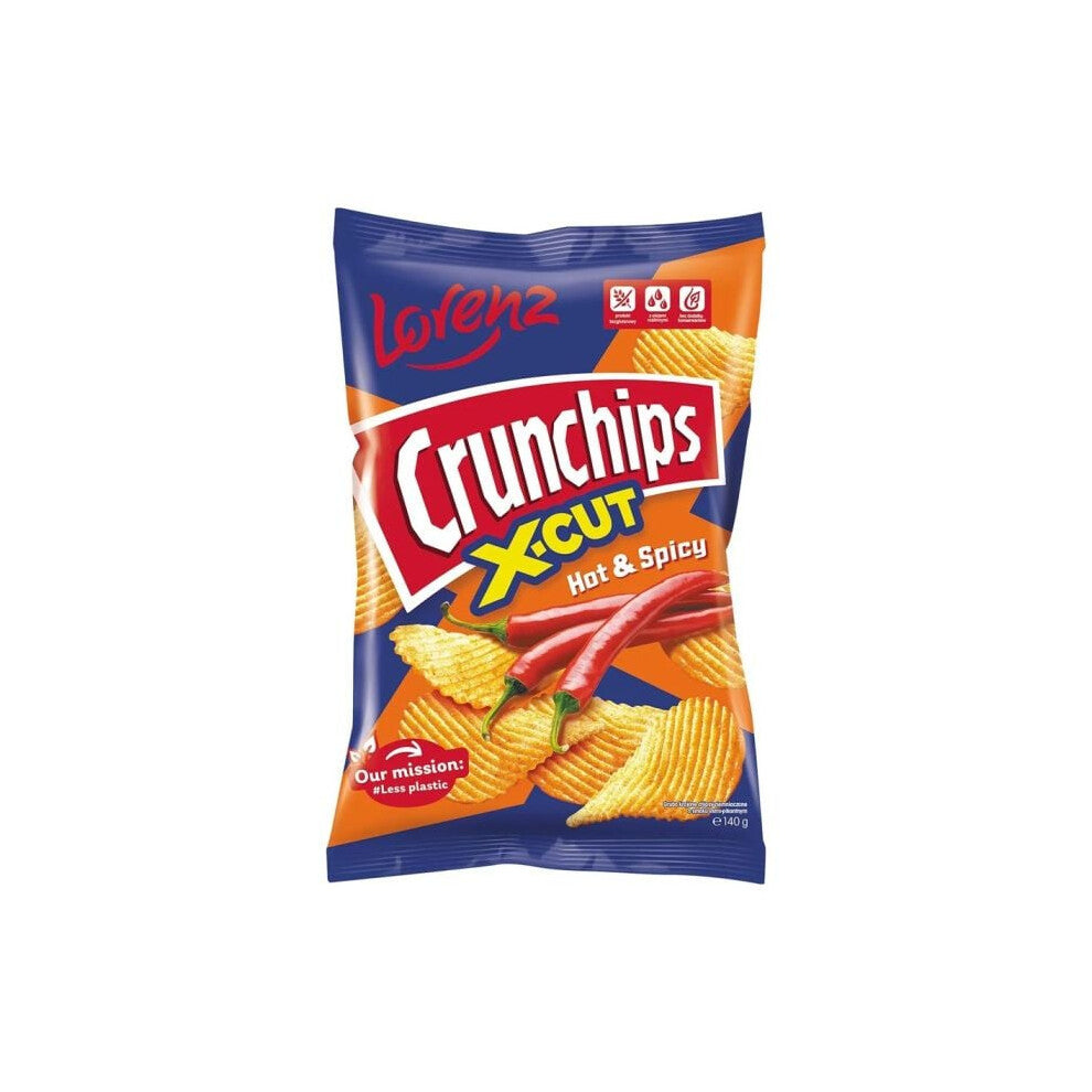 Lorenz Crunchips X-Cut Hot & Spicy  140g