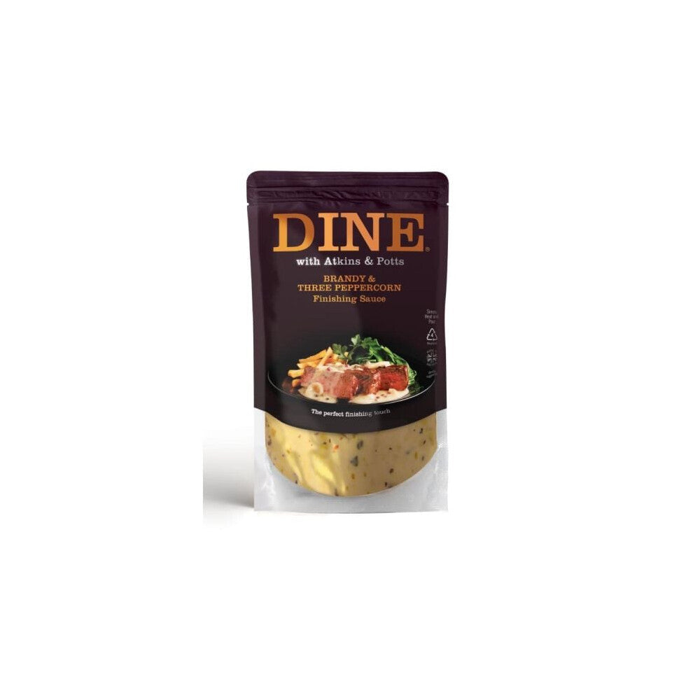 Atkins and Potts Brandy and Three Peppercorn Finishing Sauce 350g