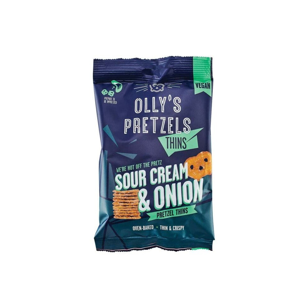 Olly's Vegan Sour Cream & Onion Pretzel Thins 35g