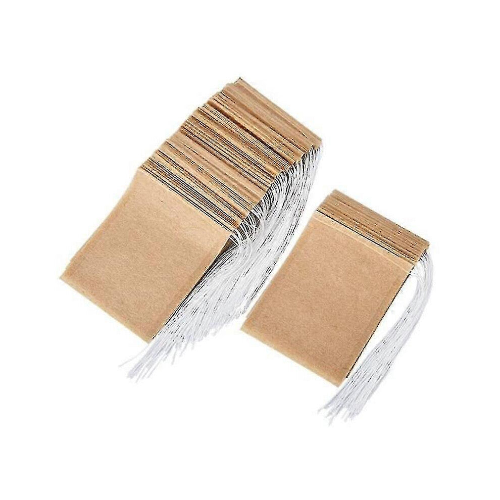 (As show, One size) 300 Pcs Tea Filter Bag Disposable Paper Tea Bag With Drawstring Unbleached Paper, Suitable For Loos