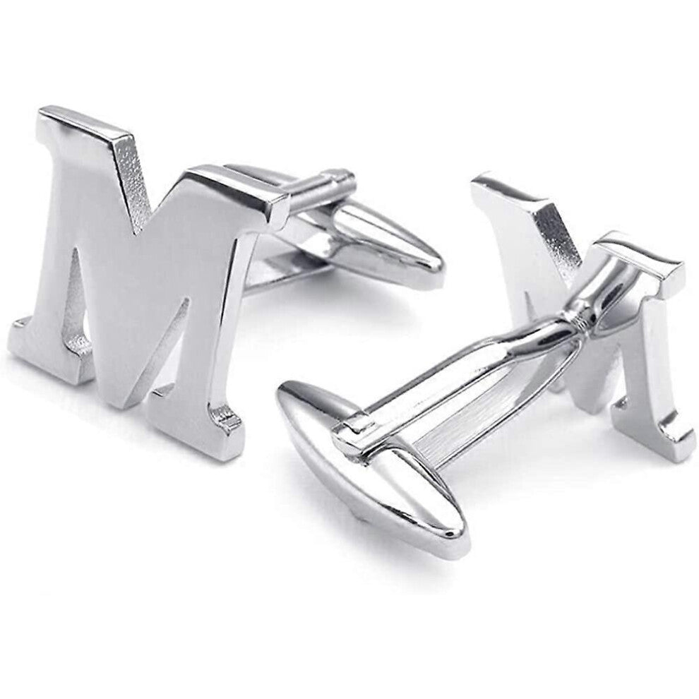 (As show, One size) Men&#39;s Cufflink Shirt Wrist Collar Stainless Steel Wedding Gift