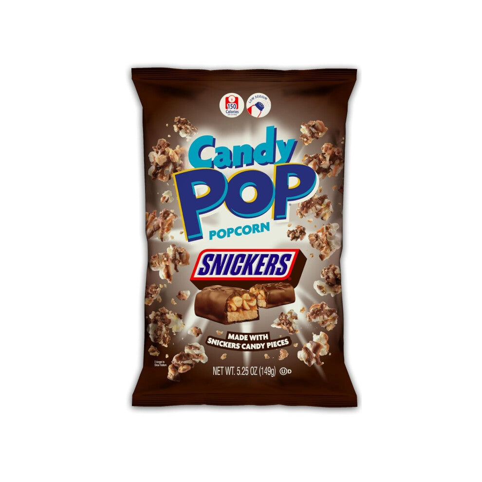 Snickers Candy Coated Popcorn with Real Candy Pieces (3 x 5.25oz bag)