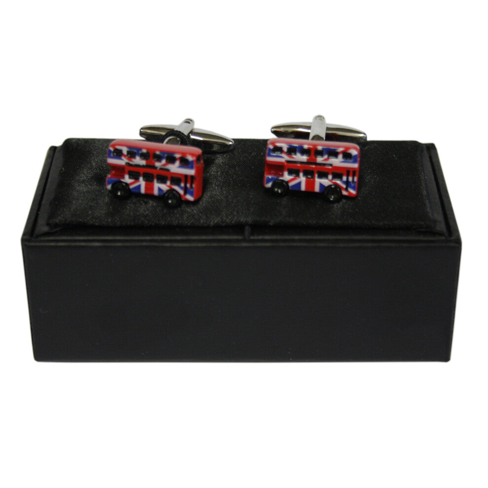 Union Jack London Double Decker Bus Cufflinks