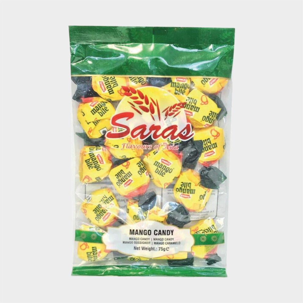Mango Bite Candy – 75g | Classic Raw Mango Flavoured Toffee | Sweet & Tangy Indian Candy Treat