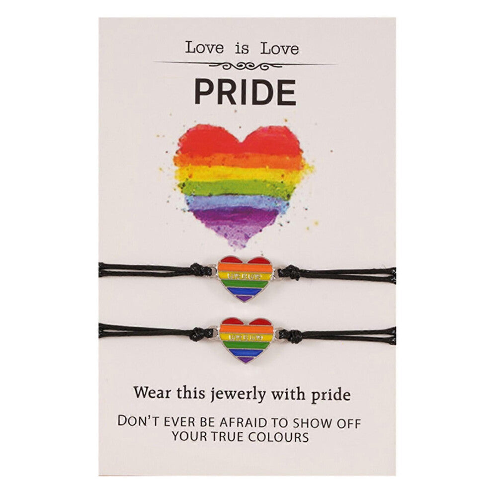 (2, One size) 2x Couple Bracelet Friendship Jewelry Gift Handmade Adjustable Braided Rope