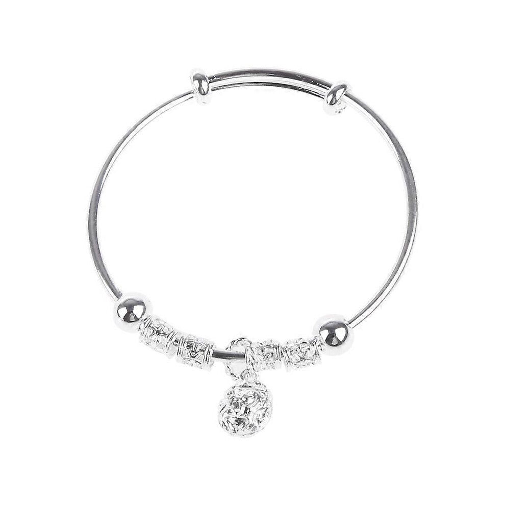 (As show, One size) Bohemian Jewelry Bell Bracelet Expandable Cuff Wristband Jewelry Lucky Gifts