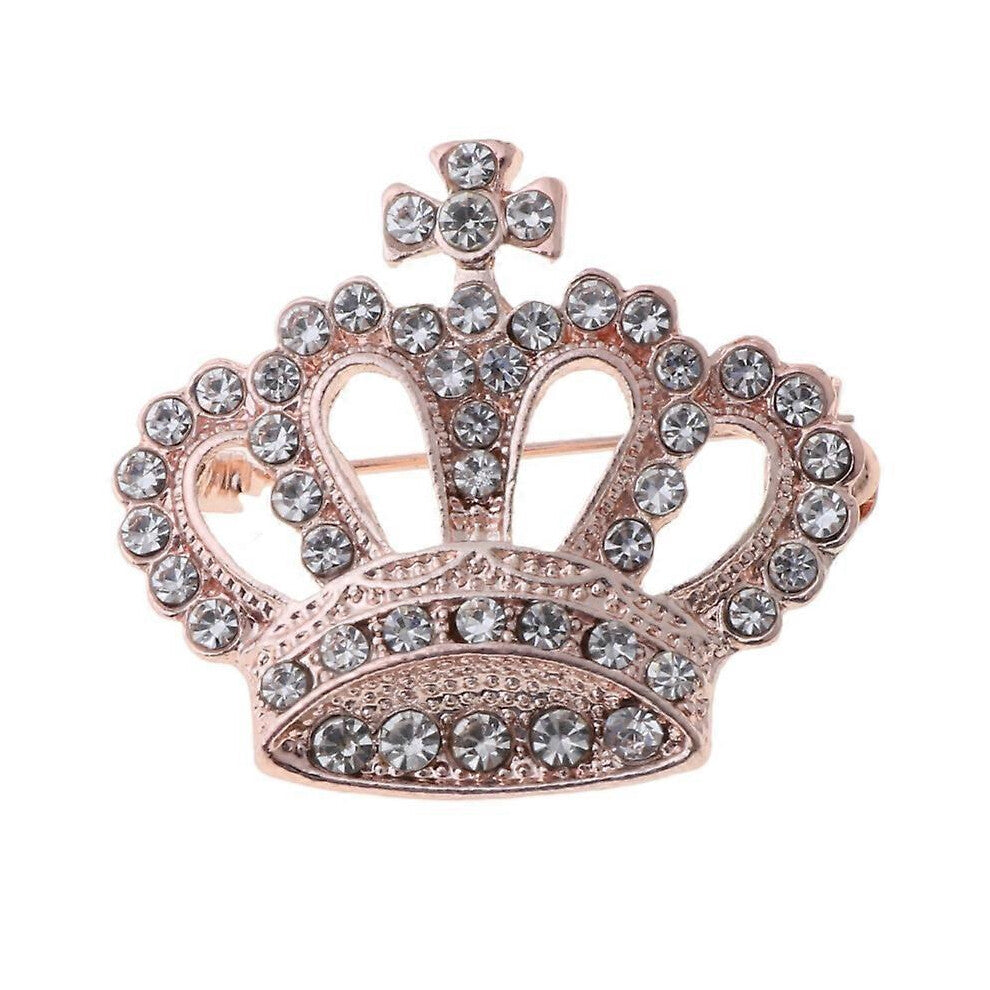 (As show, One size) Crown Diamond Brooch Pin Cardigan Sweater Brooch Women Brooch Clothing Accs