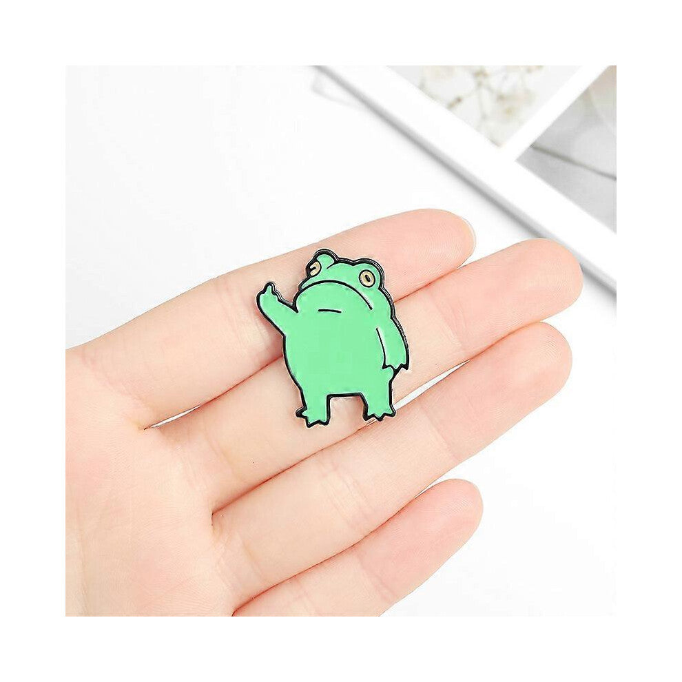 (As show, One size) Kawaii pins cartoon cute frog brooch collar pin ladies clothing metal badge backpack decoration kawaii stuff(1 Pack)