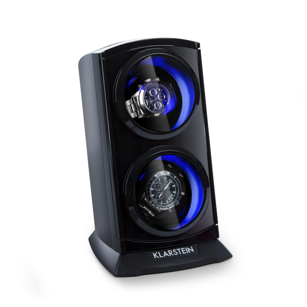 Klarstein St. Gallen Premium - Automatic Watch Winder, Watch Rotator, Watch Winders, Watch Holder, Watch Case, Capacity: 2 x Automatic Watches, 4