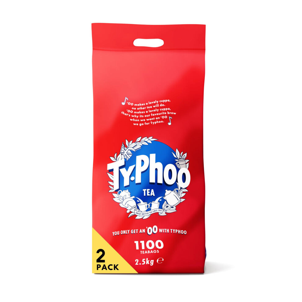 Typhoo ? Black Tea Bags ? 1100 Tea Bags x 2 (Multipack) ? Kenyan & Malawian Blend ? Bold ? Full-Flavoured ? Everyday Brew ? Vegetarian Friendly ?