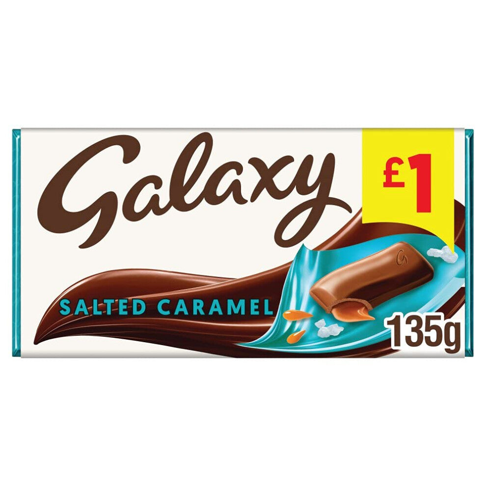 Galaxy Salted Caramel Chocolate Bar - Pack of 24 x 135G