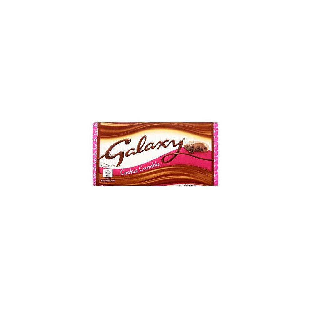 Galaxy Cookie Crumble Chocolate Bar - Pack of 24 x 114G