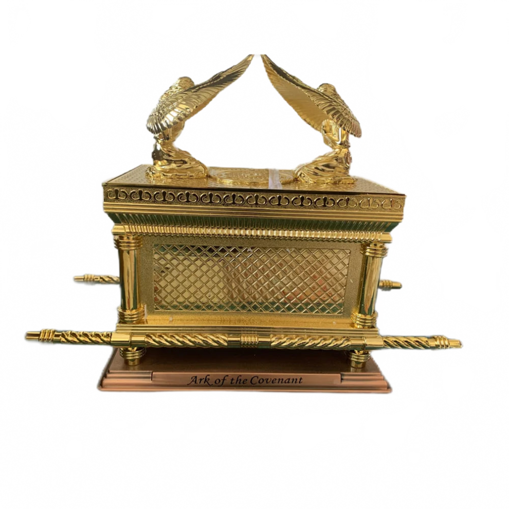 Elegant Ark of the Covenant Jewelry Box - Judaica Gift for Hanukkah, Israeli Home Decor & Catholic Church Table Utensils