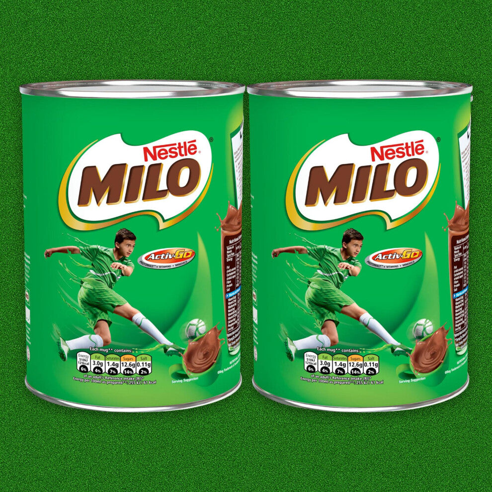 Nestlé Milo Chocolate Malt Beverage Powder – 400g (Pack of 2) | Nutritious Energy Drink Mix | Total: 800g