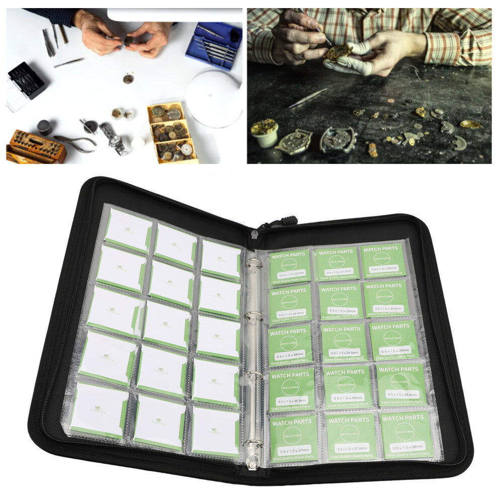 49pcs 0.5 X 1.0mm White Watch O Ring Back Washers Set 16‑40mm Watch Accessories Watch Rubber Gasket for Watchmaking