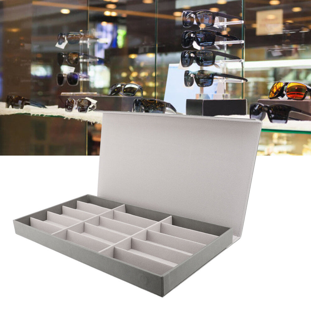 15 Slot Sunglasses Organizer Multifunctional Jewelry Box Large Space Multiple Glasses Case Box for Glases Watches Bracelets