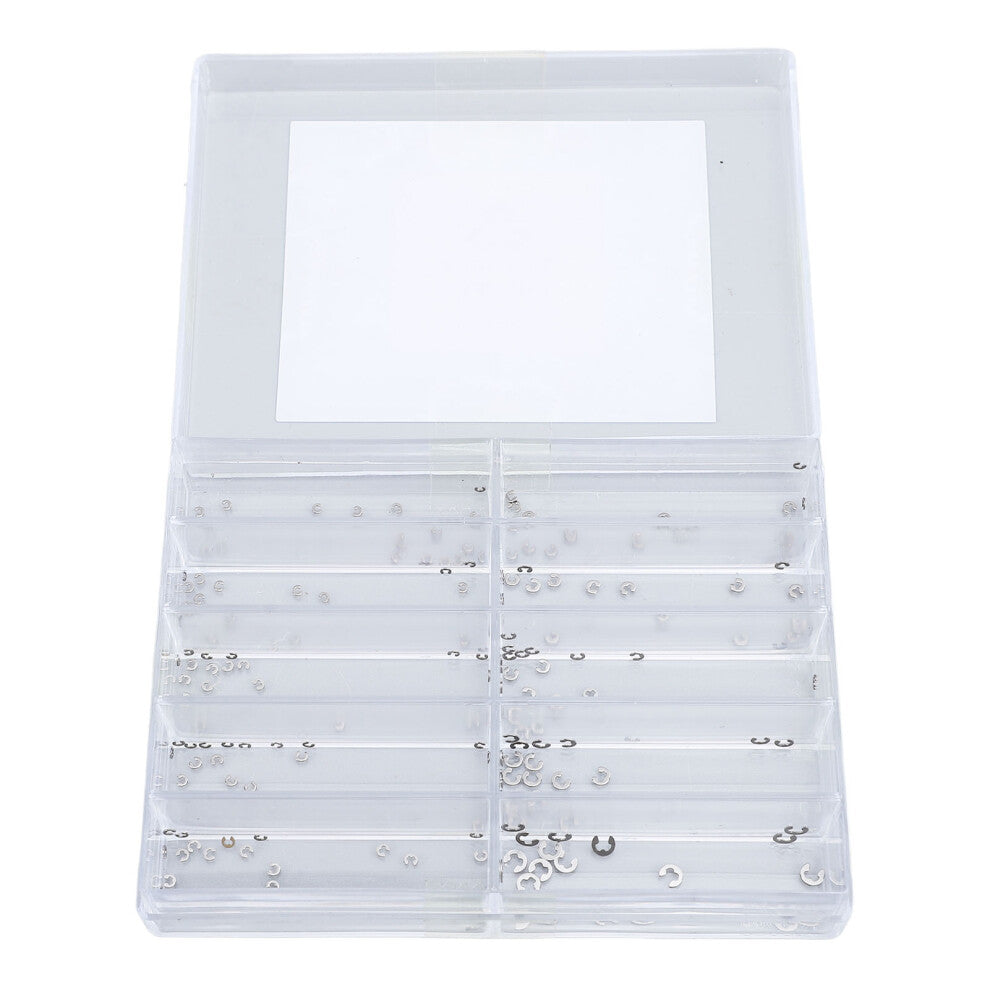200pcs 10 Sizes Metal Watch Pusher Button Clip Snap Ring Circlip Assorted Watch Washer Clip for Watchmaker Repair