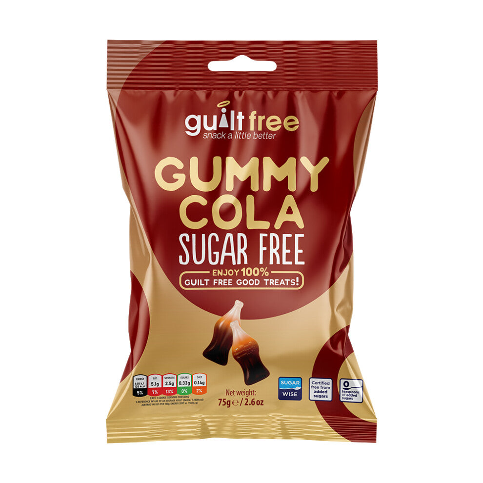 (Pack of 1) Sugar Free Gummy Cola 75g Diabetic Friendly Treats