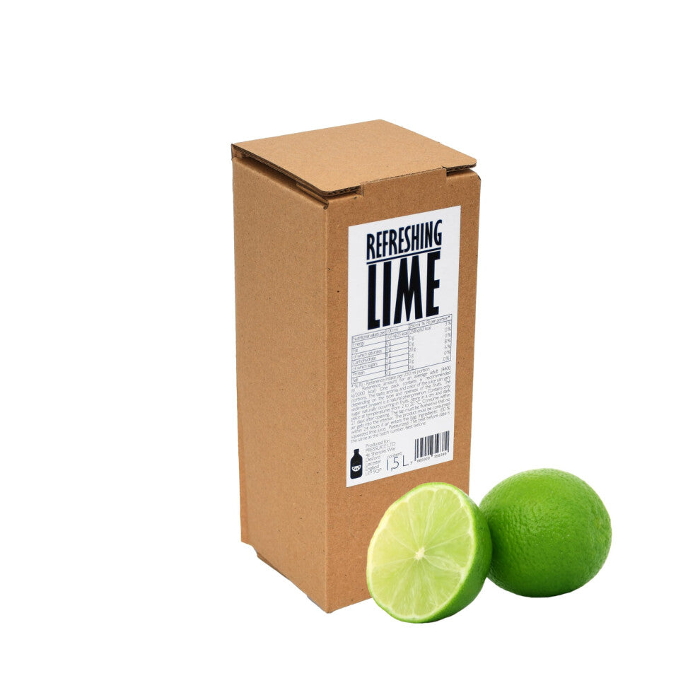 PRESSUICE Fresh Refreshing Lime Juice not from concentrate | 1 carton 1.5 liters Fruit Juices NFC | Pressed Lime Semi Sweet Drink | No added Sugar |