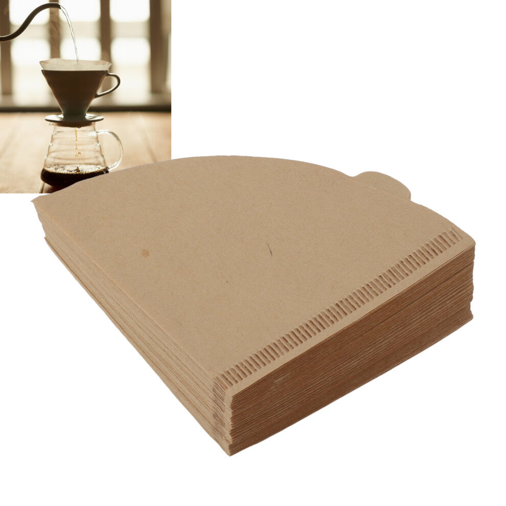 100pcs Coffee Filters Soft Texture Wood Pulp Coffee Filter Paper Cone for Drip Coffee Maker