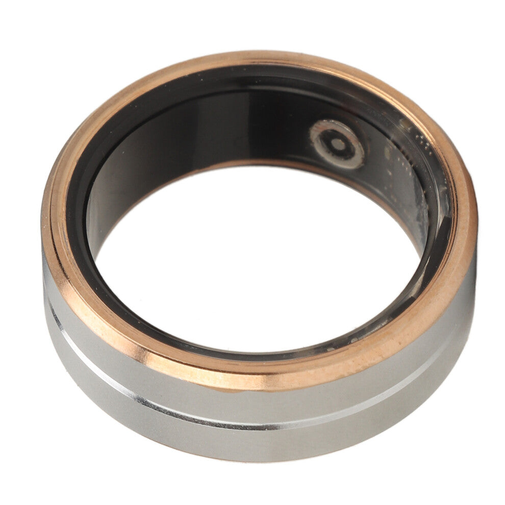 Smart Health Ring with APP Sleep Monitoring Step Counting Camera Control IP68 Waterproof Smart Ring Fitness Tracker for Men Women Silver Go