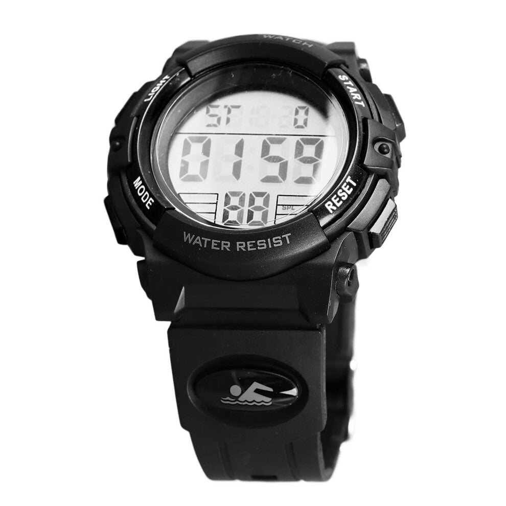 Digital Electronic Watches 50M Waterproof PU Strap Multifunctional Outdoor Sports Watch for Children Black